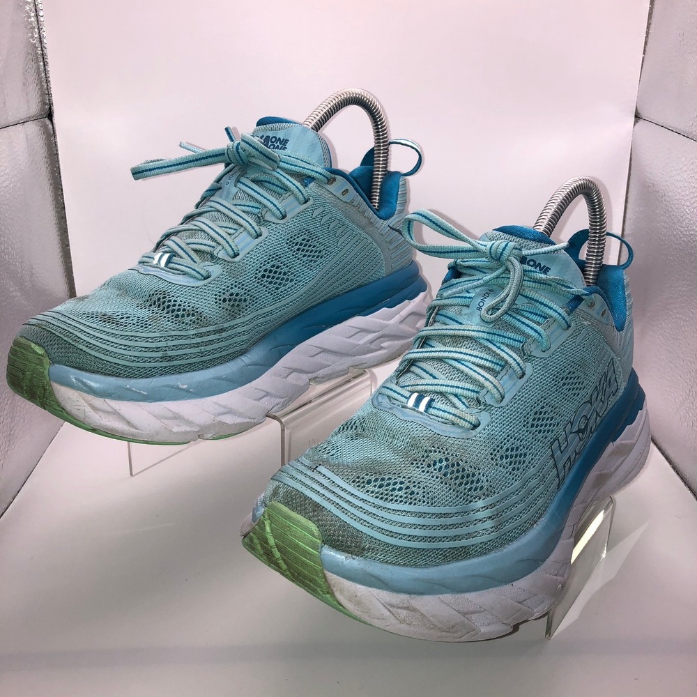 Hoka One One Bondi 7 Women's Running Shoes Teal Blue Comfort Max Cushion Size 8 - Picture 2 of 12